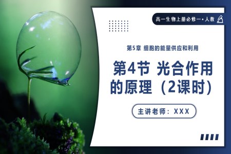 5.4.2光合作用的原理高一人教生物上册必修一PPT课件含教案