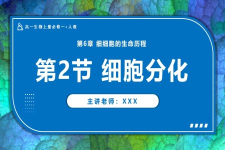 6.2细胞的分化高一人教生物上册必修一PPT课件含教案