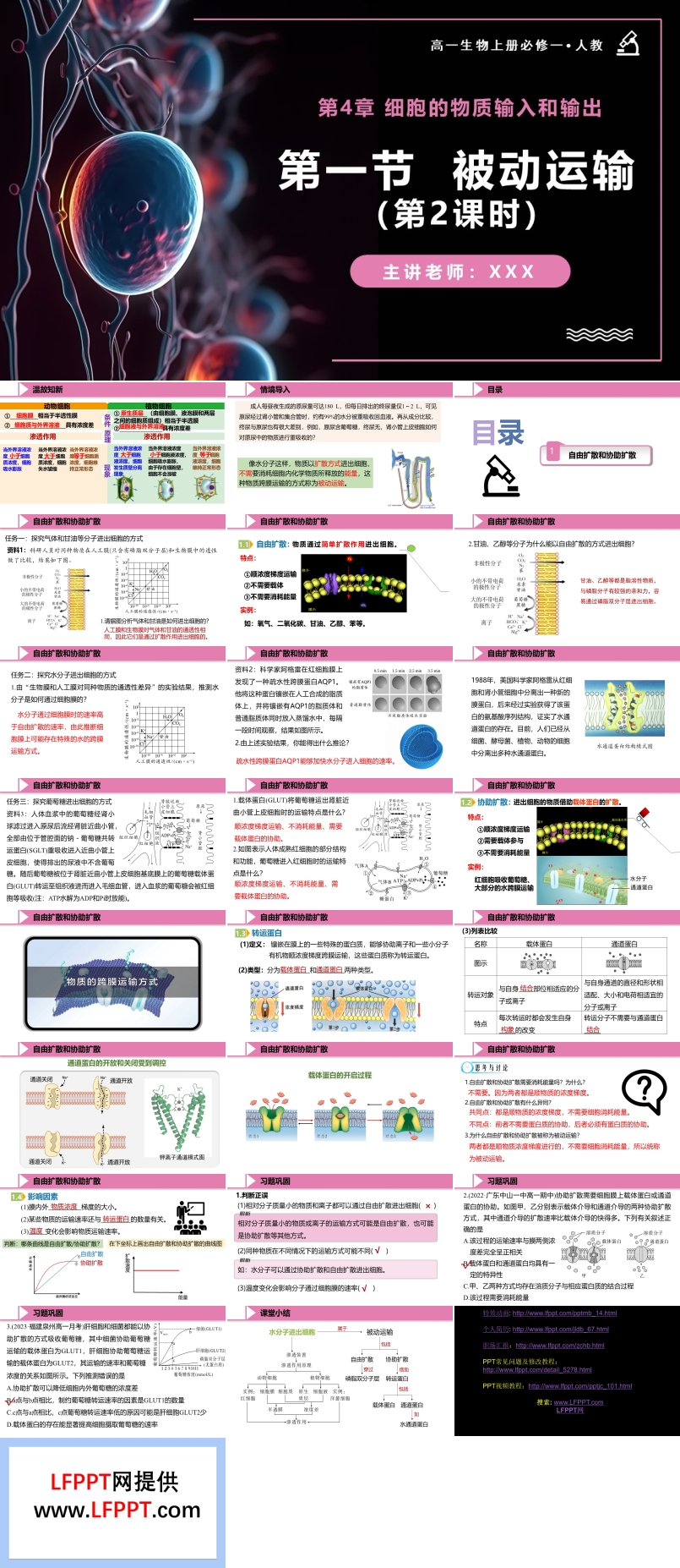 4.1被动运输（第2课时）高一人教生物上册必修一PPT课件含教案