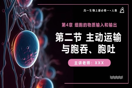 4.2主动运输与胞吞、胞吐高一人教生物上册必修一PPT课件含教案