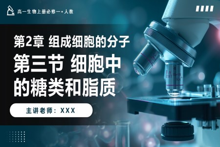 2.3细胞中的糖类和脂质高一人教生物上册必修一PPT课件含教案