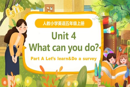 Unit 4 Part A Let's learn & Do a survey人教五年级英语上册Unit4第2课时PPT课件含教案