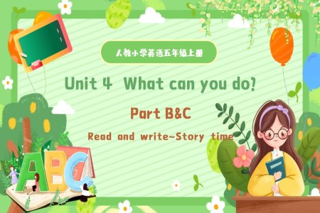 Part B Read and write & Story time人教五年级英语上册Unit4第6课时PPT课件含教案