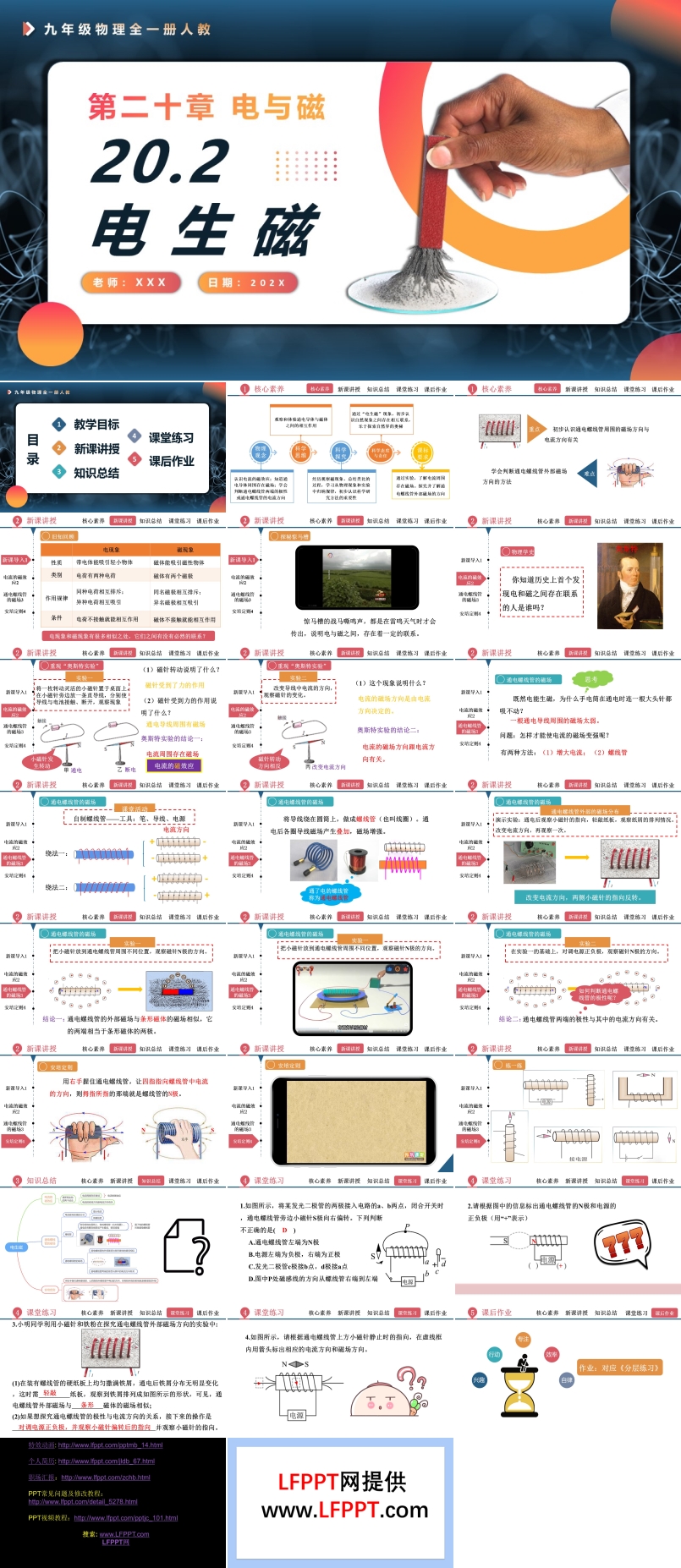 20.2电生磁人教九年级物理全一册PPT课件含教案