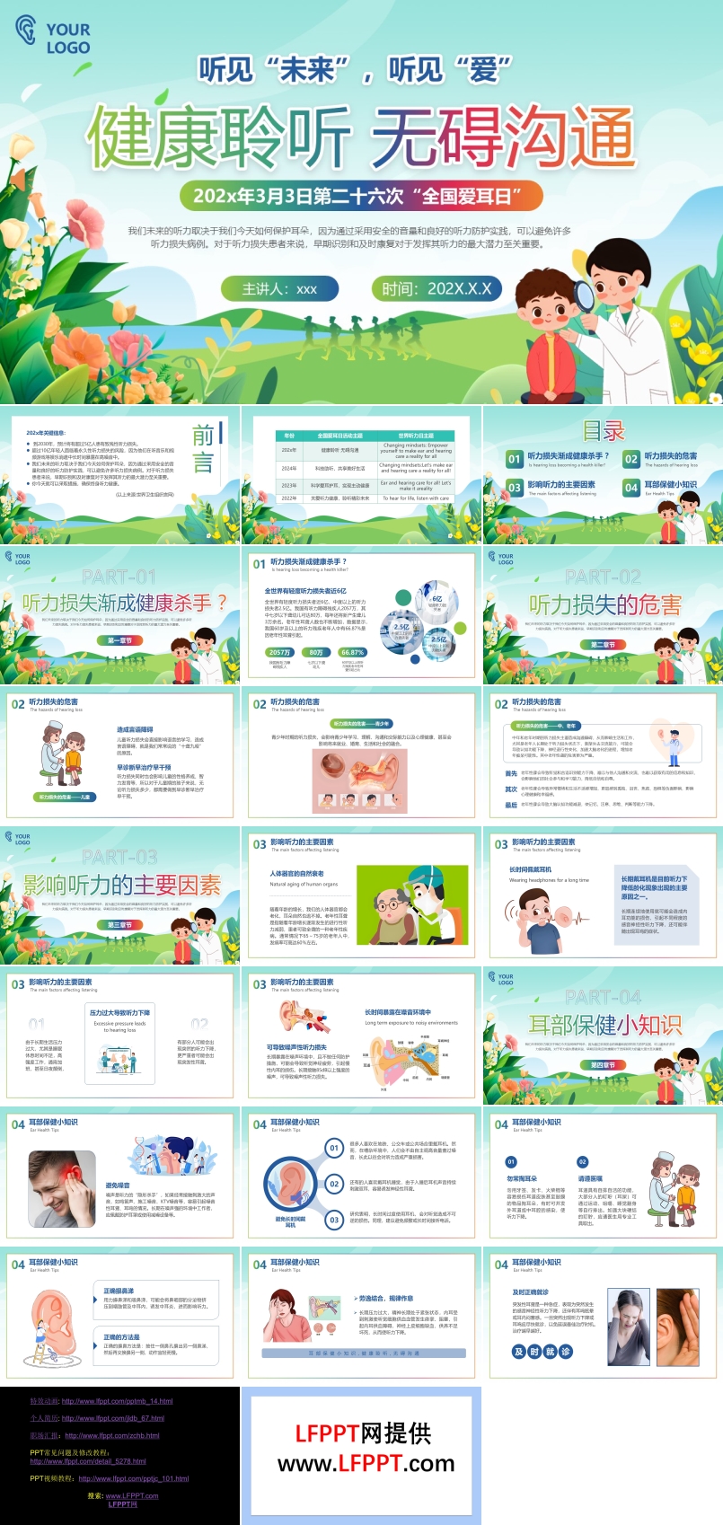 2025年全国爱耳日保护耳朵健康知识科普课件PPT含讲稿