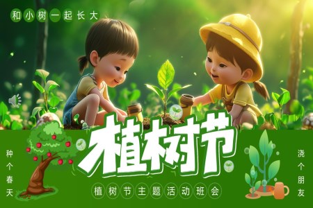 和小树一起长大幼儿园植树节PPT含讲稿