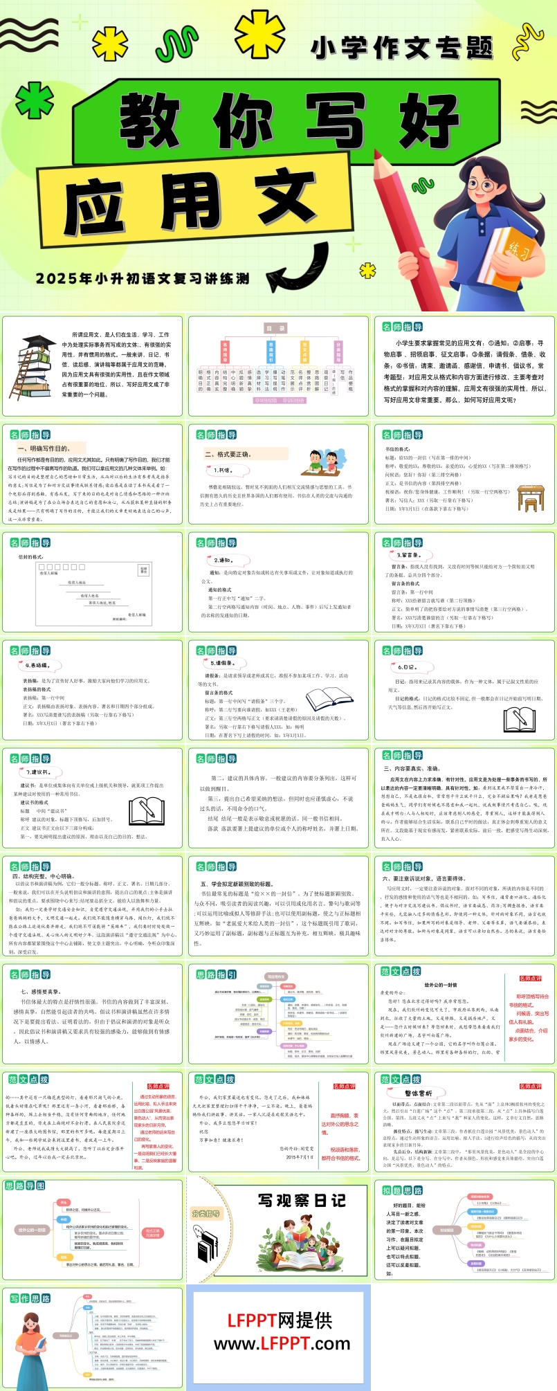 教你写好：应用文2025年小升初语文复习讲练测统编PPT课件含教案