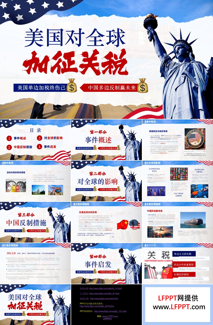 美国对全球加征关税动态PPT含讲稿