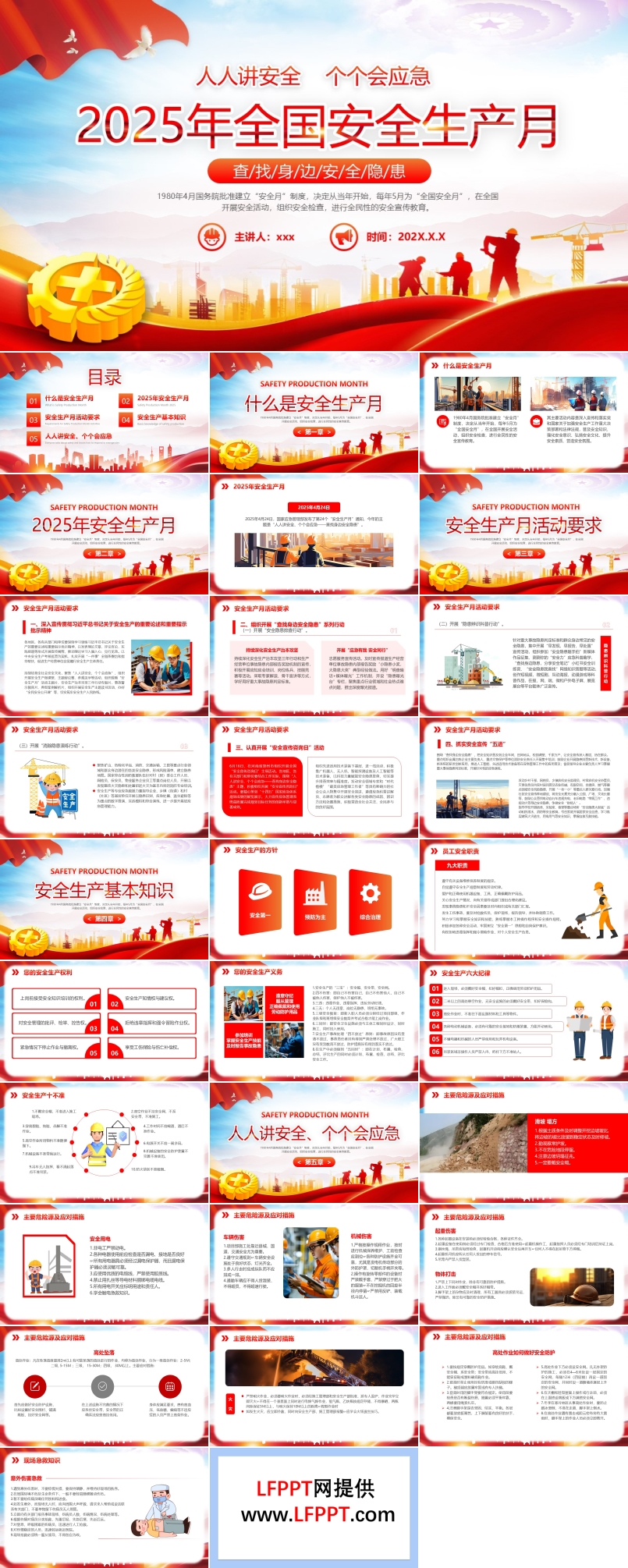 2025年安全生产月PPT含讲稿