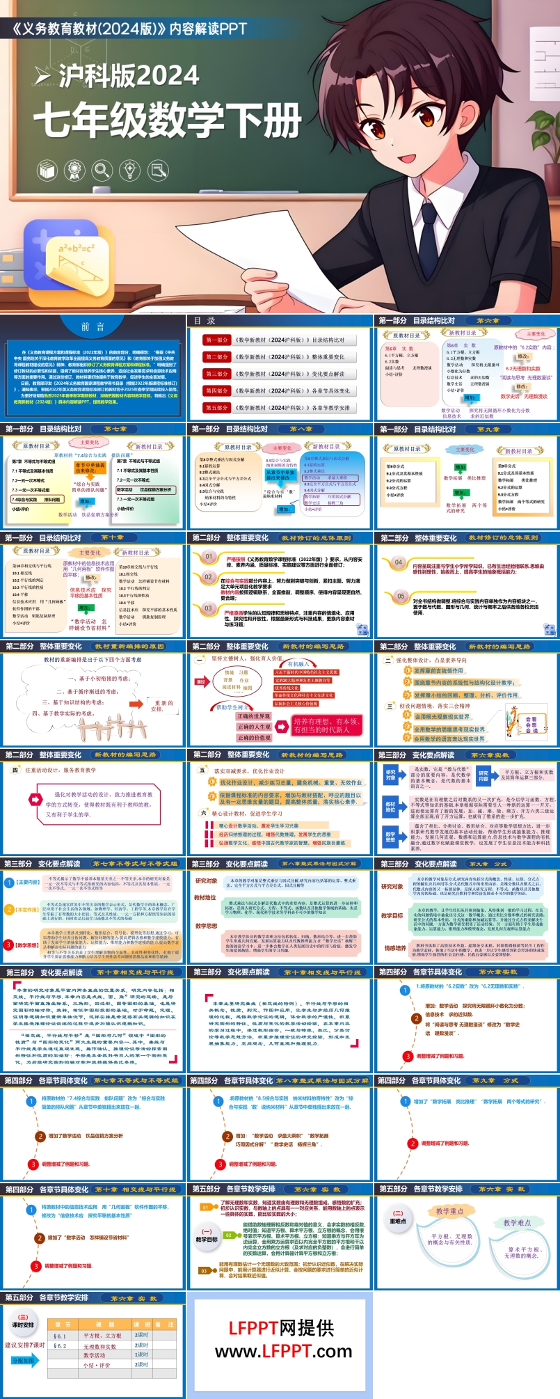七年级数学下册（沪科版2024）-【新教材解读】义务教育教材内容解读课件PPT含讲稿