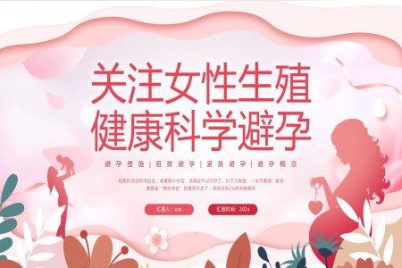 注女性生殖健康科学避孕PPT含讲稿