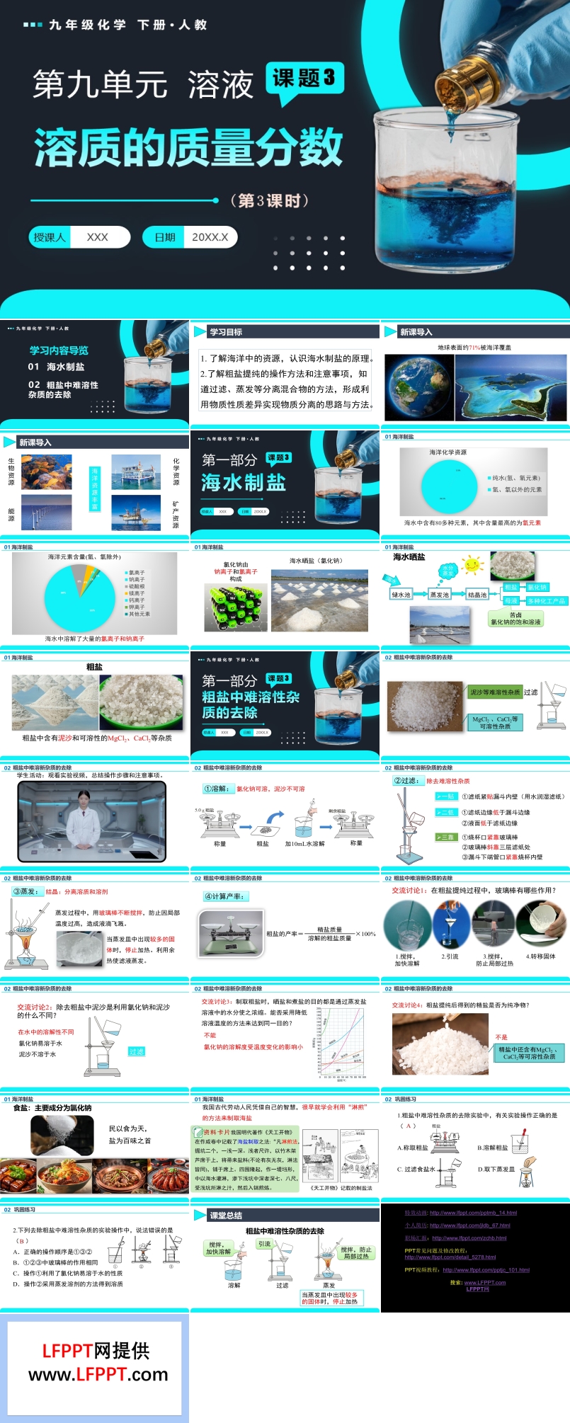 课题3 溶质的质量分数（第3课时）人教九年级化学下册PPT课件含教案
