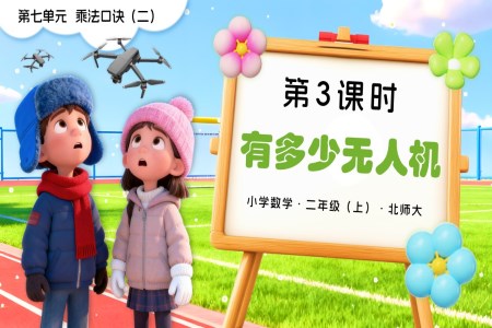 第七单元第3课时 有多少无人机二年级数学上册北师大PPT课件含教案