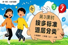 第一单元 第3课时 按多标准逐层分类二年级数学上册人教新教材PPT课件含教案