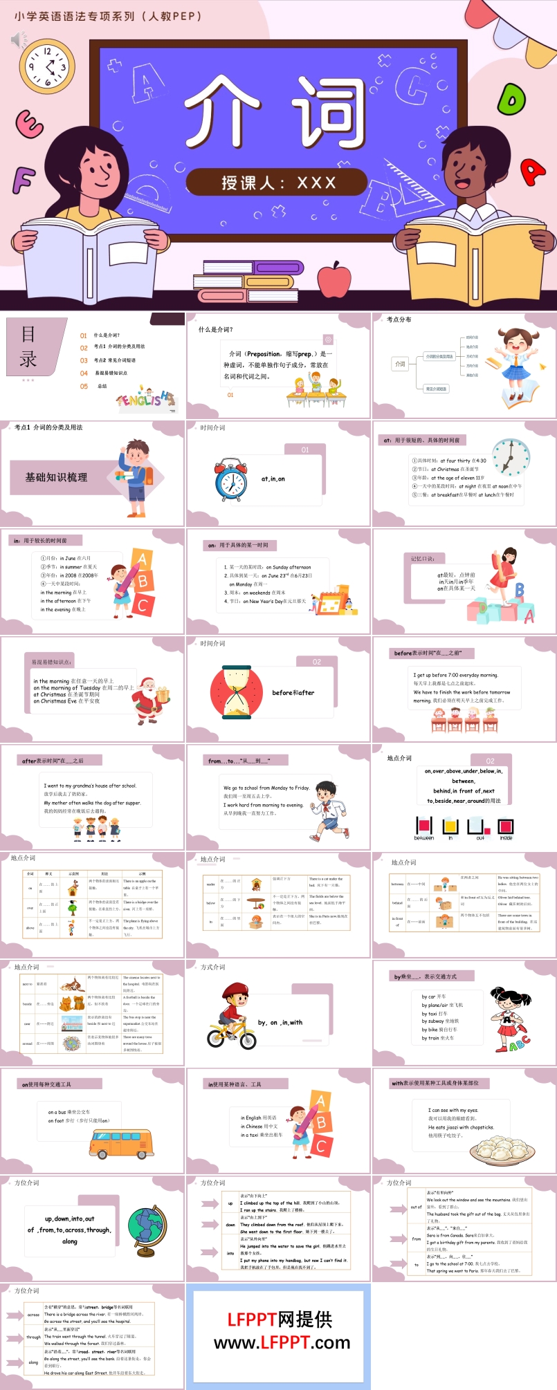07.介词人教PEP小学英语语法专项系列PPT课件（含知识清单+专项训练）