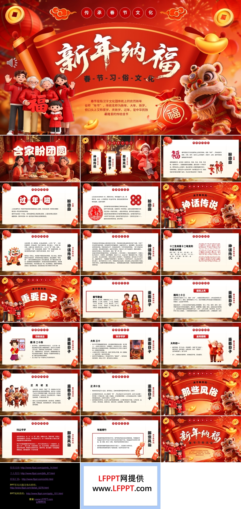 2026新年春节习俗文化介绍PPT含讲稿
