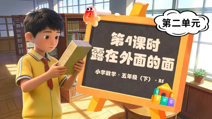 第二单元 第4课时 露在外面的面（教学课件）五年级数学下册北师大ppt课件（教案+分层作业+学习任务单）