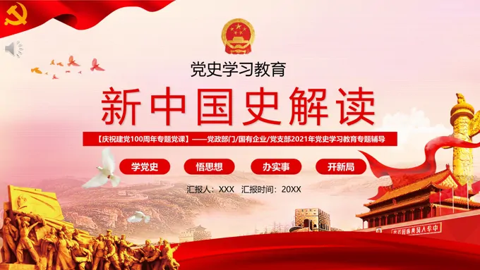 建党100周年专题党课PPT
