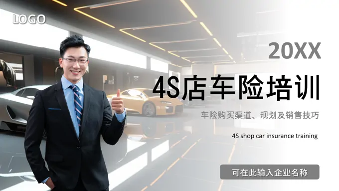 4s店购车保险销售技巧培训课件PPT模板