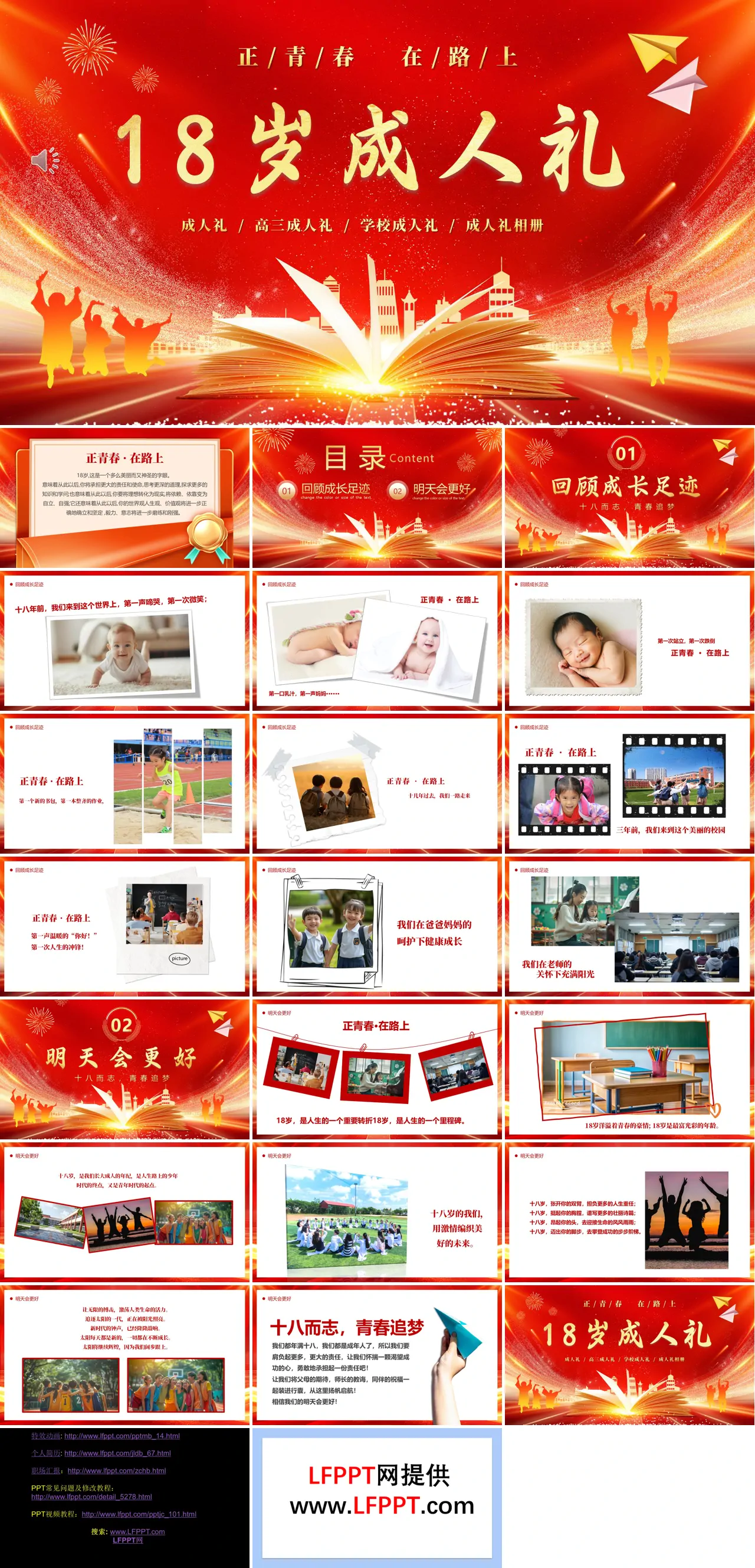 十八岁成人礼PPT相册