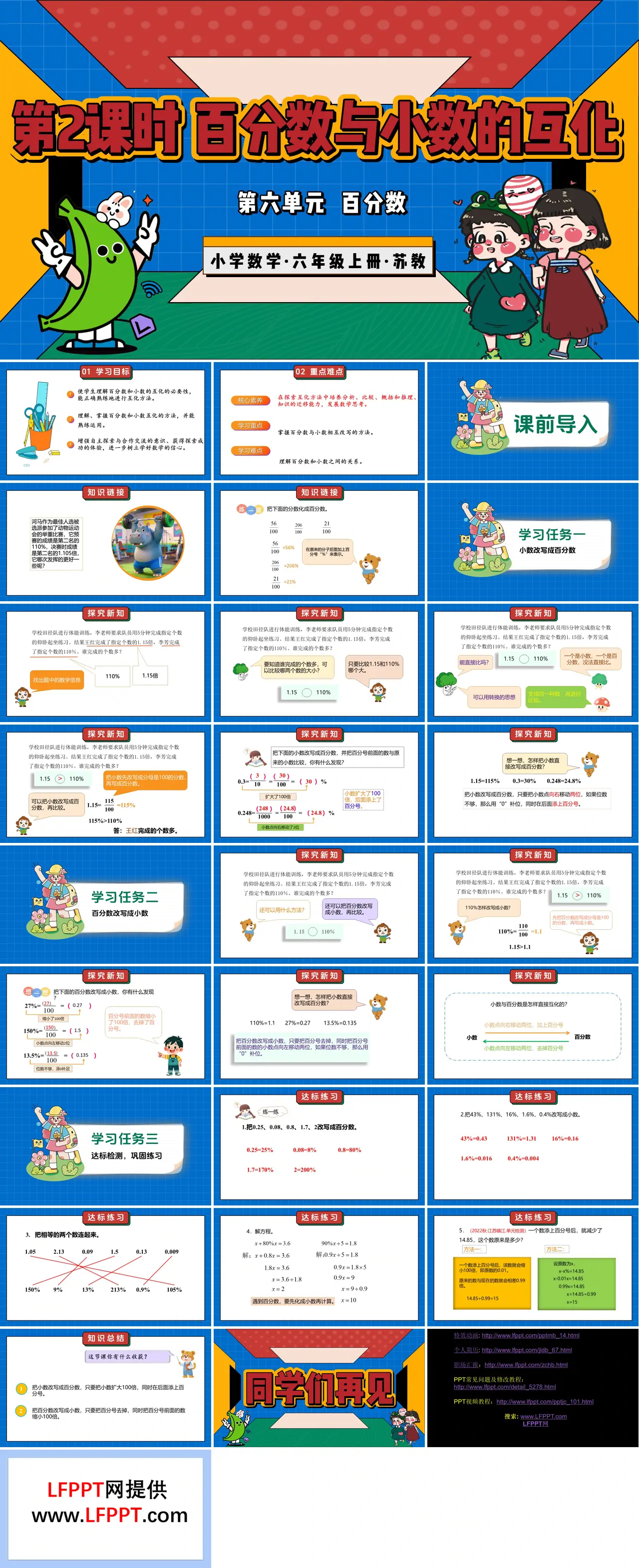 第六单元第2课时 百分数与小数的互化（教学课件）六年级数学上册苏教ppt课件（教案+分层作业+学习任务单）