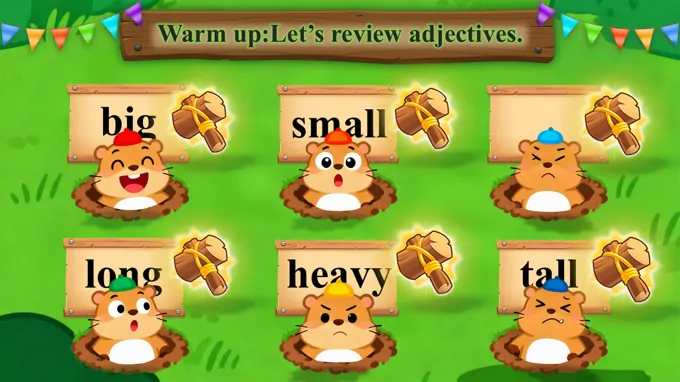 打地鼠英语课堂游戏PPT【特效动画】