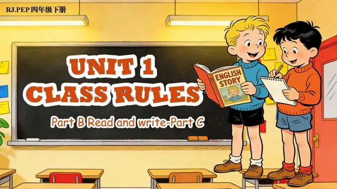 英语人教PEP四年级下册Unit 1 第6课时 Part B Read and write-Part C 教学ppt课件（教案）