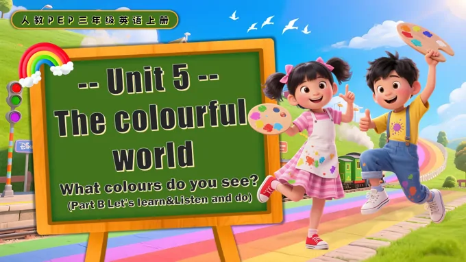 Unit 5 第5课时 Part B Let's learn Listen and do人教PEP三年级英语上册PPT课件含教案