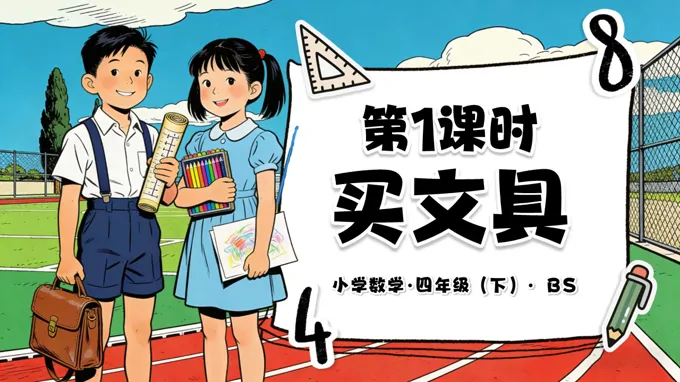 第三单元 第1课时 买文具（教学课件）四年级数学下册北师大PPT课件（教案+分层作业+学习任务单）