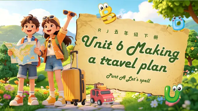 五年级英语下册人教 Unit 6 第3课时 《Part A Let’s spell》ppt课件（教案）