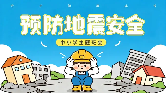 预防地震安全防震救灾教育主题班会PPT含讲稿