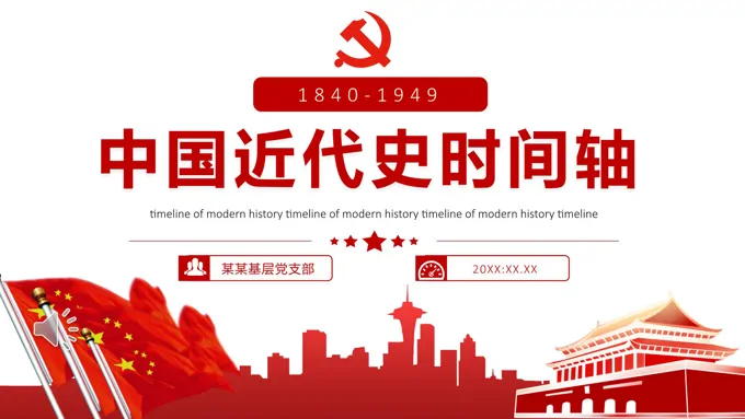 中国近代史时间轴PPT