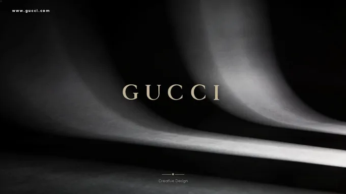 GUCCI古驰设计风产品策划规划PPT（无内容）