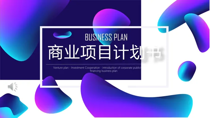 商业项目计划规划书PPT模板