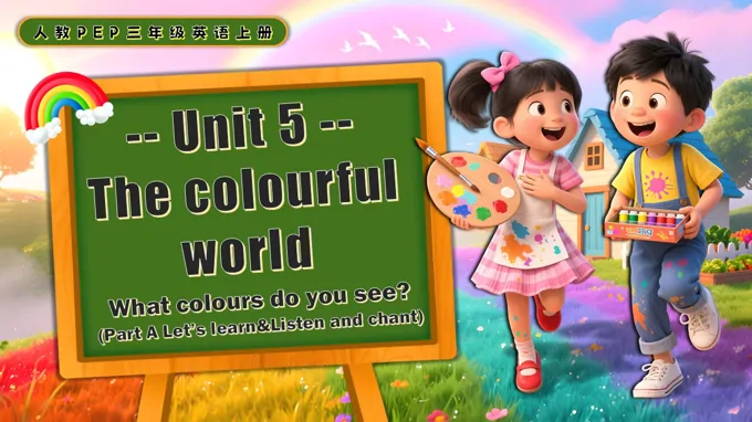 Unit 5 第2课时 Part A Let's learn Listen and chant人教PEP三年级英语上册PPT课件含教案