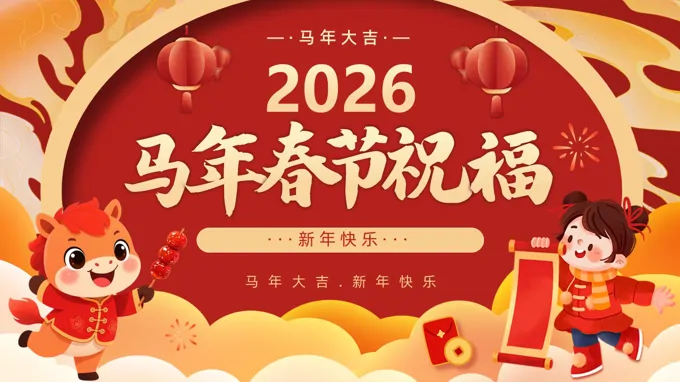 2026年春节祝福动态PPT含讲稿