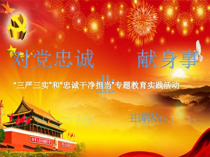 三严三实和忠诚干净担当党课宣传PPT模板