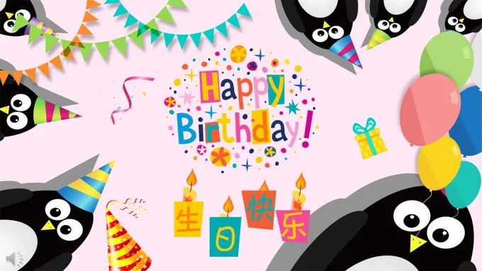 儿童生日相册PPT模板