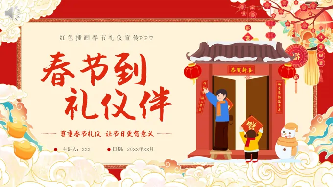 春节礼仪新年拜年礼仪PPT课件