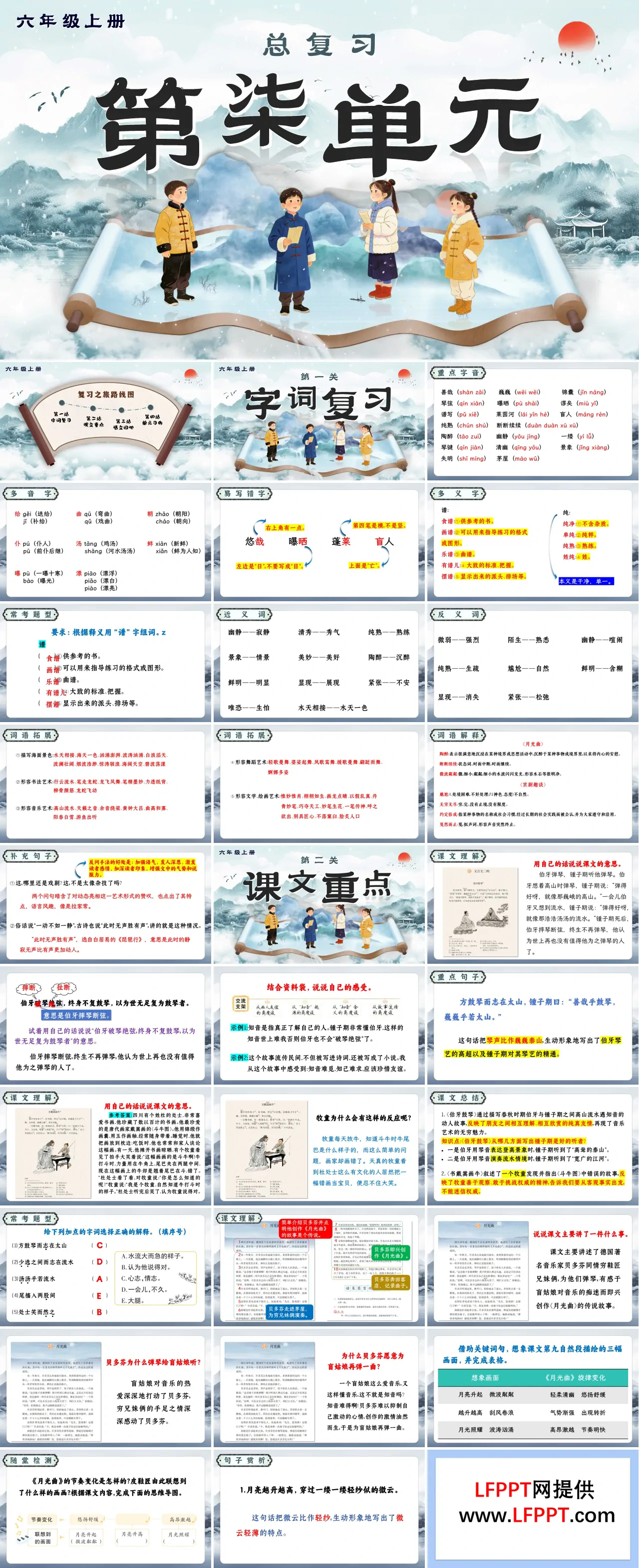 六年级语文上册第七单元知识复习课件PPT(含教案）