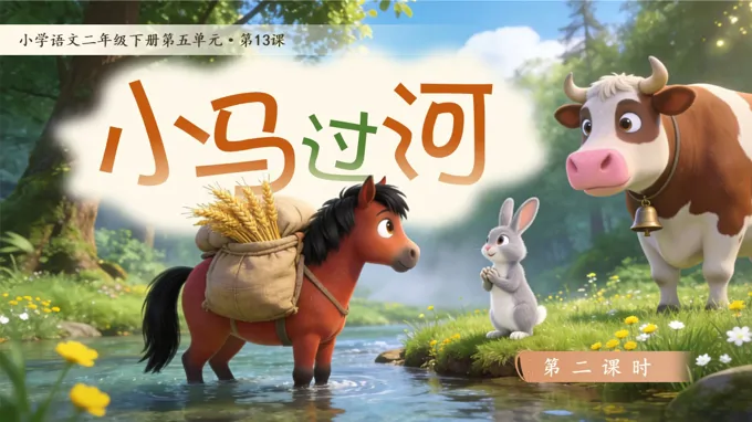 二年级语文下册五单元《小马过河》(第二课时)ppt课件（教案）