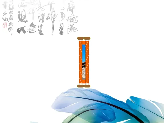 卷轴动画之双向打开PPT模板