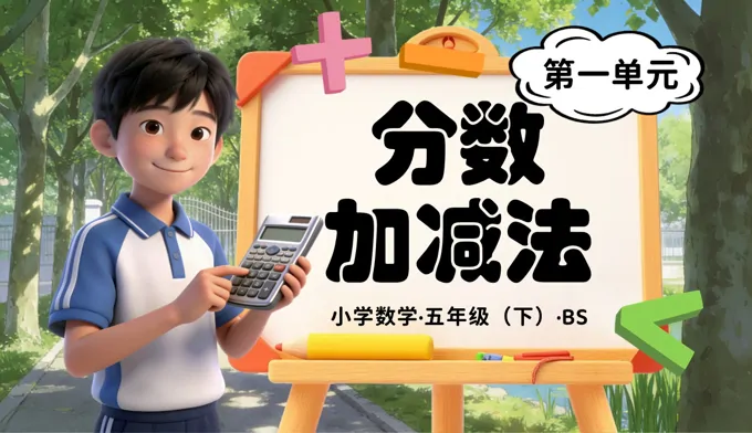 第一单元 分数加减法（复习课件）五年级数学下册北师大ppt课件（知识清单+单元检测卷）