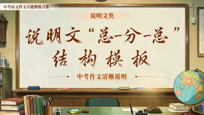 中考语文作文万能模版07《说明文 “总 - 分 - 总” 结构模板》ppt课件（教案+逐字稿+教学反思）