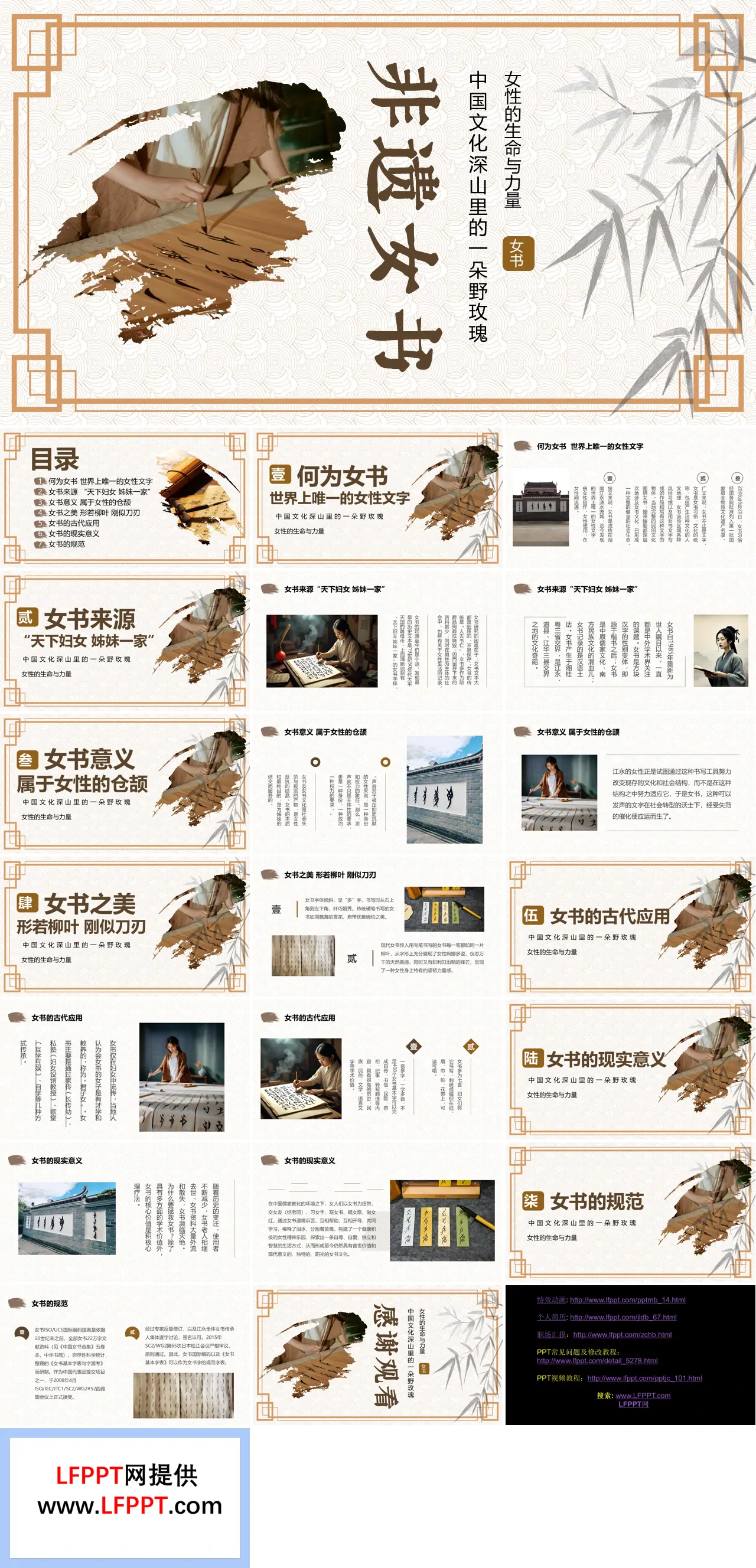 女书文化非遗文化课件PPT含讲稿