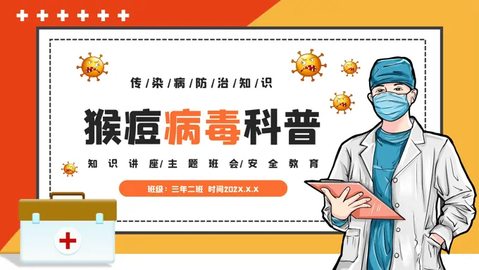 猴痘病毒科普ppt模板