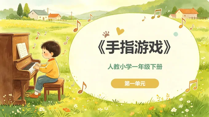 一年级音乐下册人教 第一单元《手指游戏》ppt课件（教案）