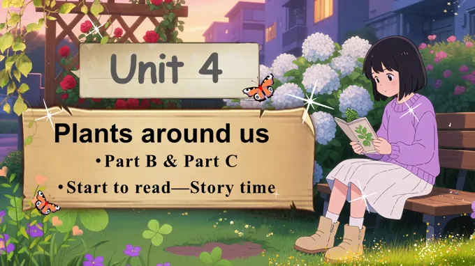 Unit4第6课时Part B Start toread&Part Cmake a paper garden人教三年级英语上册PPT课件含教案