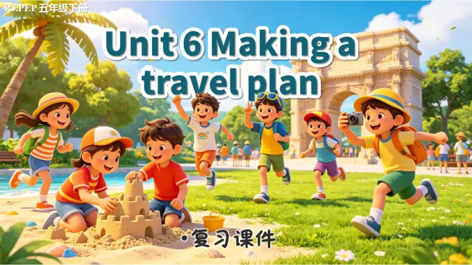 五年级英语下册人教《Unit 6 Making a travel plan》复习ppt课件（知识清单）