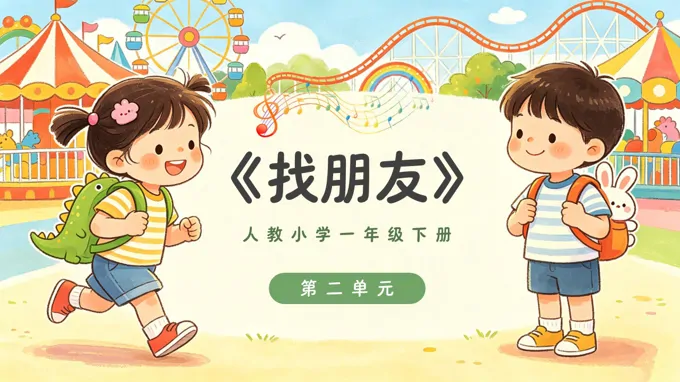 一年级音乐下册人教 第二单元《找朋友》ppt课件（教案）